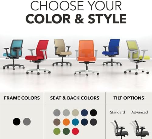 HON Ignition 2.0 Low Back Ergonomic Office Chair, Desk Chair, Bullseye