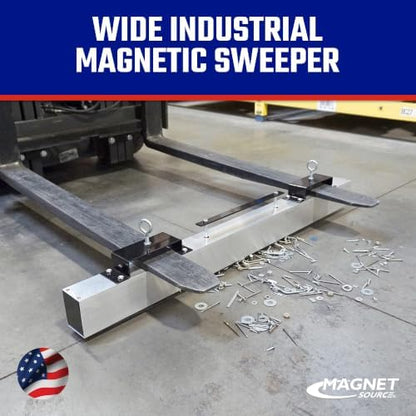Master Magnetics Magnetic Floor Sweeper - Hang-Type for Forklift, 48" Sweeping Width, Quick Release, MRHS48RXC