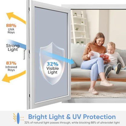 SUNBABY Window Privacy Film, One Way Mirror & Heat Blocking, 23.6"x78.7"