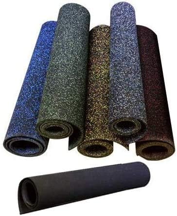 American Floor Mats 1/2in (12mm) Thick Solid Black 4' x 10' Heavy Duty Rubber Rolls, Protective Exercise Mats, Commercial Gym Flooring