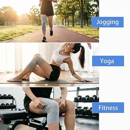 One Compression Knee Sleeves, Knee Brace for Women Men Knee Pain, Elastic Compression Leg Sleeves for Arthritis, Ideal for Running, Hiking, and Daily Wear (Beige, XXL)