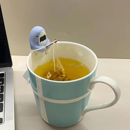 Creative Shark Shape Tea Infuser, Loose Leaf Tea Strainer, Funny Animal Shaped Tea Filters Gift for Tea Drinkers Shark Accessories Tea Lovers Accessory ﻿